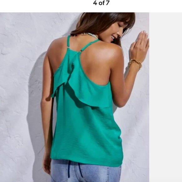 Cabi Park Racerback Cami #6111 Verdant Green tank, size Medium - Picture 2 of 8